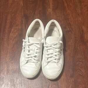 Tory Burch Cream Leather Sneakers